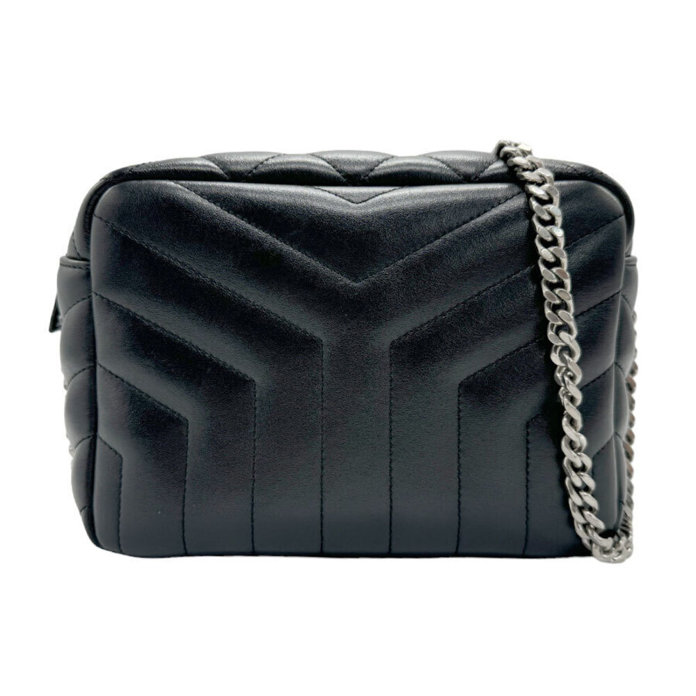 Saint Laurent Lulu Shoulder Bag Leather Black